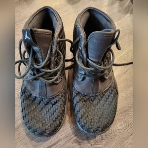 Jordan black sneakers big boy size 3.5